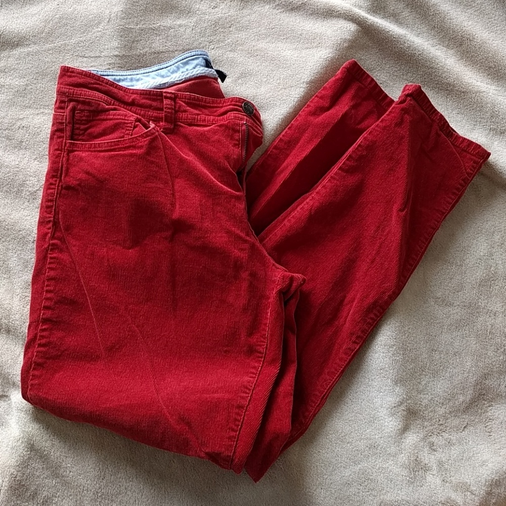 Tommy Hilfiger Red Corduroy Women's Pants